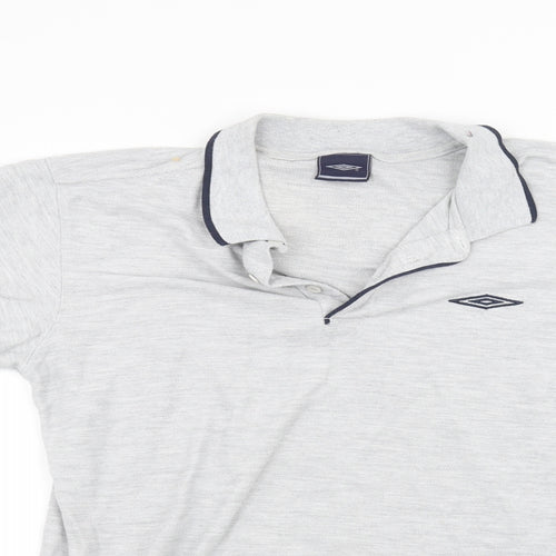 Umbro Mens Grey    Polo Size M
