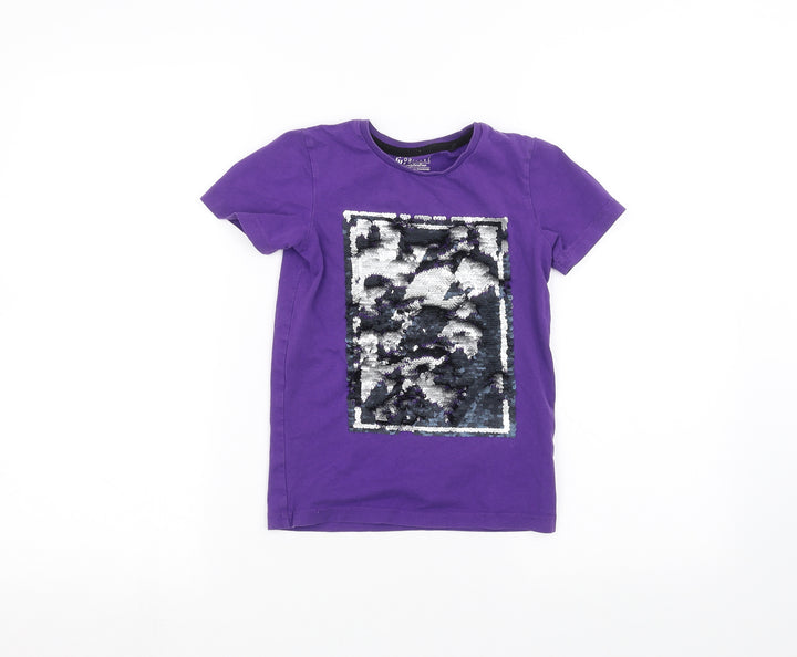 TU Girls Purple   Basic T-Shirt Size 5 Years