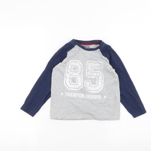 Matalan Boys Grey   Basic T-Shirt Size 7 Years