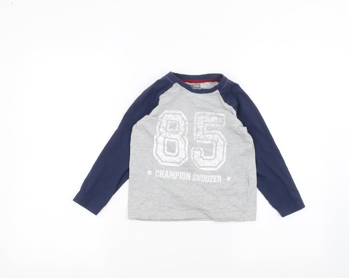 Matalan Boys Grey   Basic T-Shirt Size 7 Years