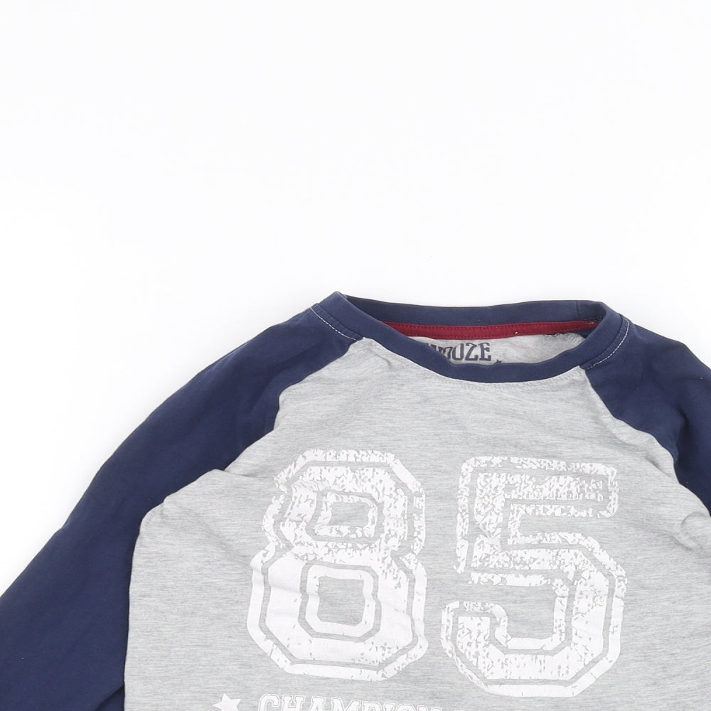 Matalan Boys Grey   Basic T-Shirt Size 7 Years