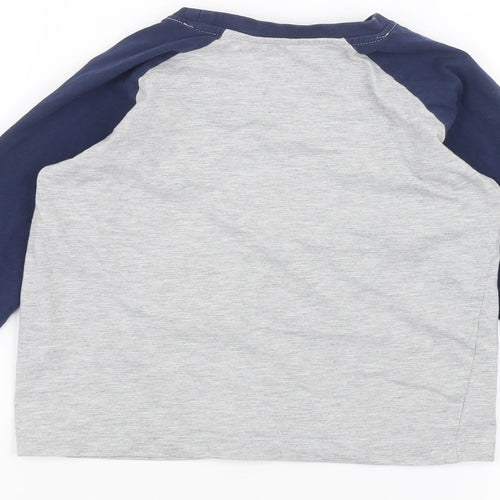 Matalan Boys Grey   Basic T-Shirt Size 7 Years