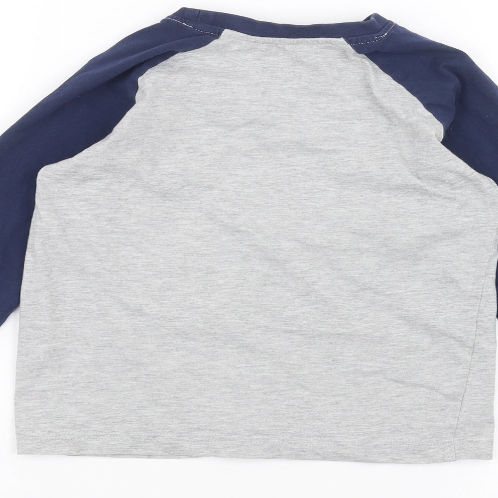 Matalan Boys Grey   Basic T-Shirt Size 7 Years