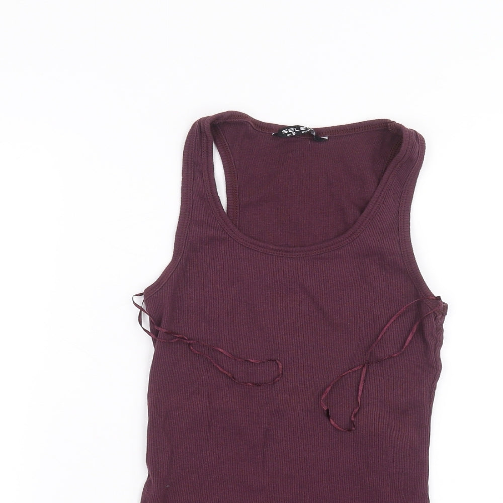 Select Womens Purple   Basic Tank Size 8