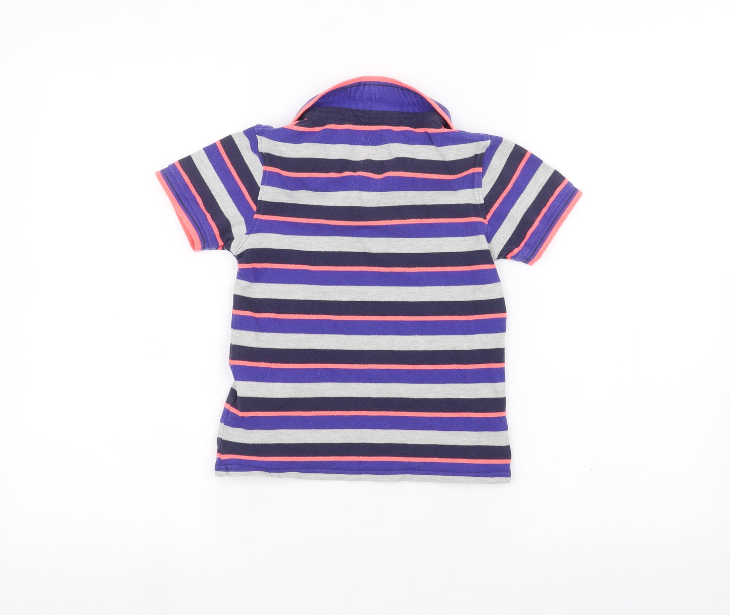 Blue Zoo Girls Grey Striped  Basic Polo Size 7-8 Years
