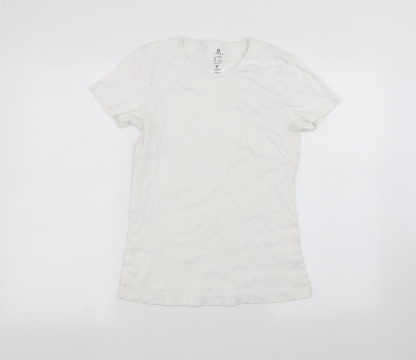 DOMYOS Girls White   Basic T-Shirt Size M