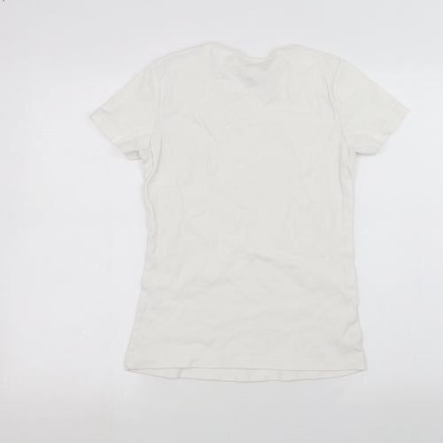 DOMYOS Girls White   Basic T-Shirt Size M