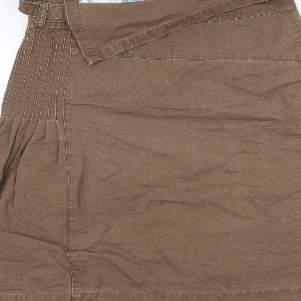 Fat Face Womens Brown   A-Line Skirt Size 14