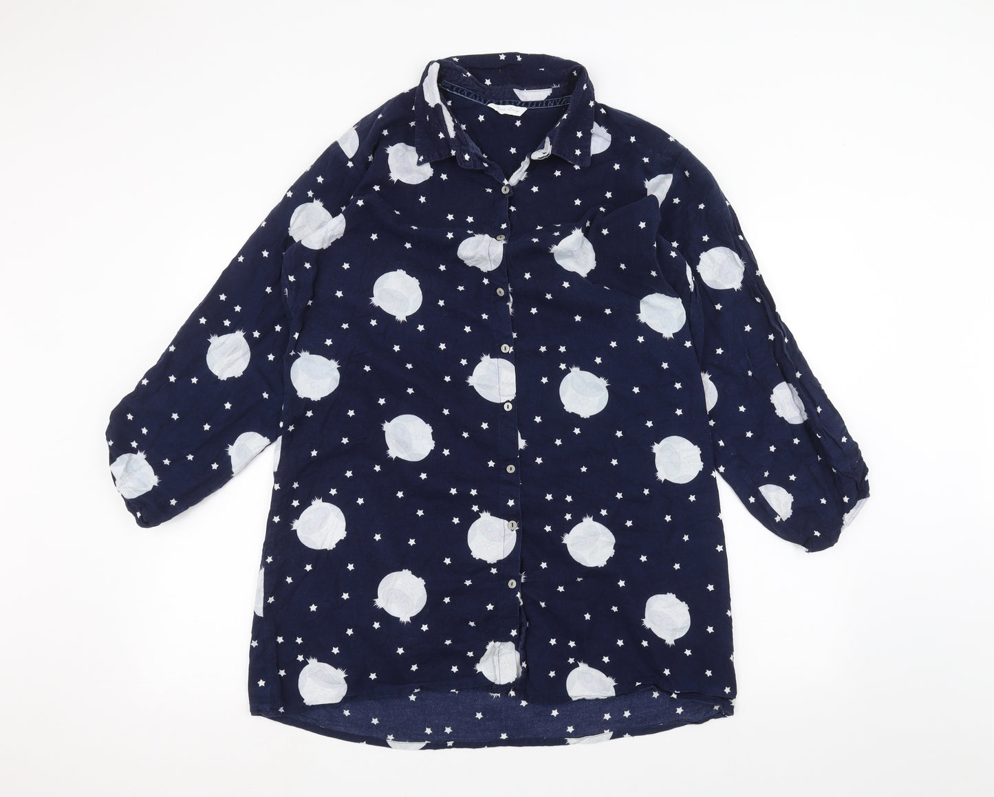 Marks and Spencer Womens Blue   Basic Button-Up Size 12