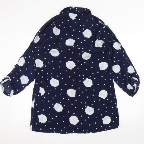 Marks and Spencer Womens Blue   Basic Button-Up Size 12