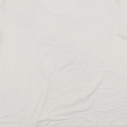 ELVI Womens White   Basic T-Shirt Size S