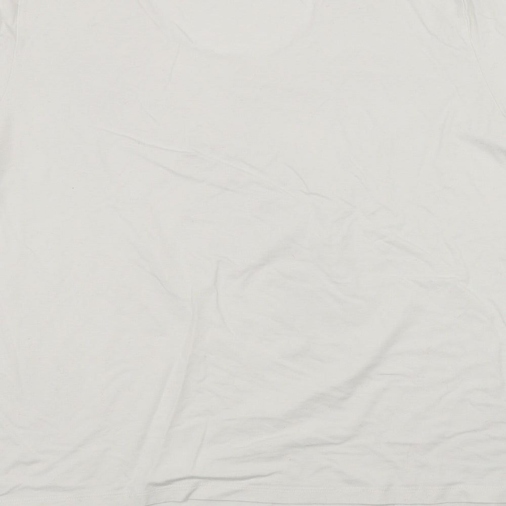ELVI Womens White   Basic T-Shirt Size S