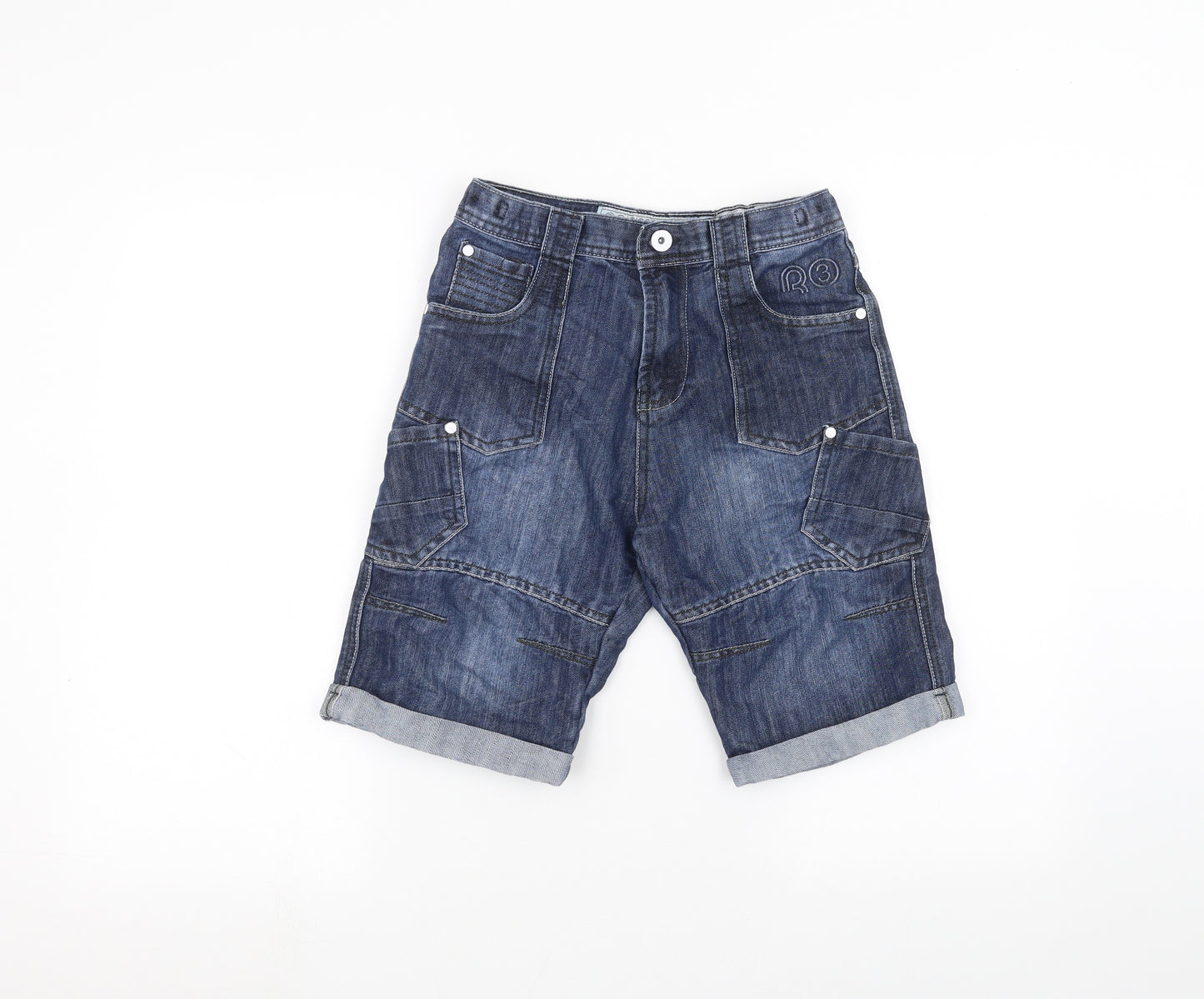 Ripstop Boys Blue   Bermuda Shorts Size 10-11 Years