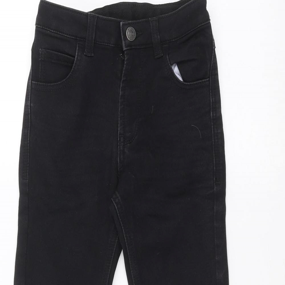 George Girls Black   Skinny Jeans Size 6-7 Years