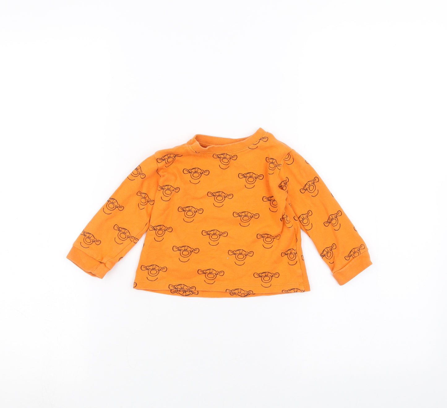 George Baby Orange   Basic T-Shirt Size 9-12 Months  - disney