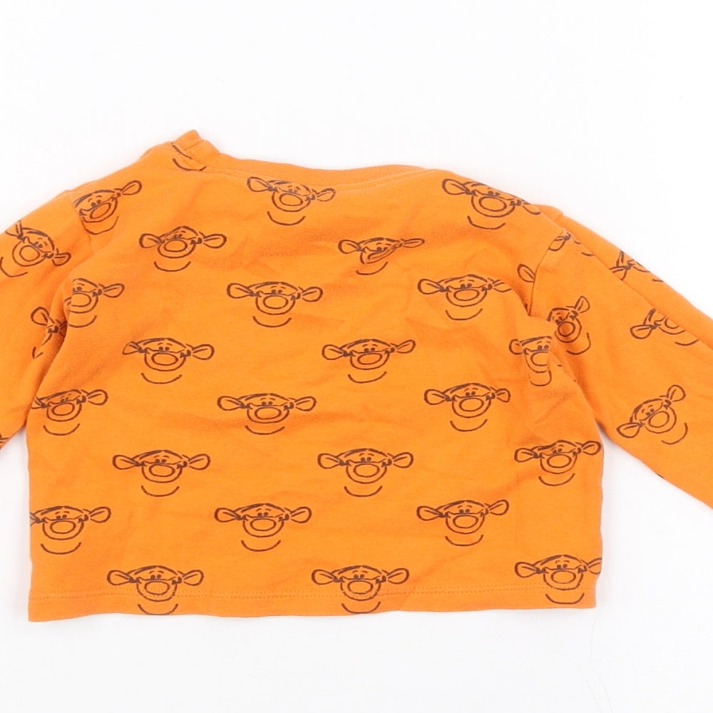 George Baby Orange   Basic T-Shirt Size 9-12 Months  - disney