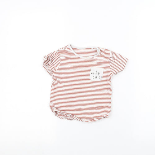 TU Baby White Striped  Basic T-Shirt Size 18-24 Months
