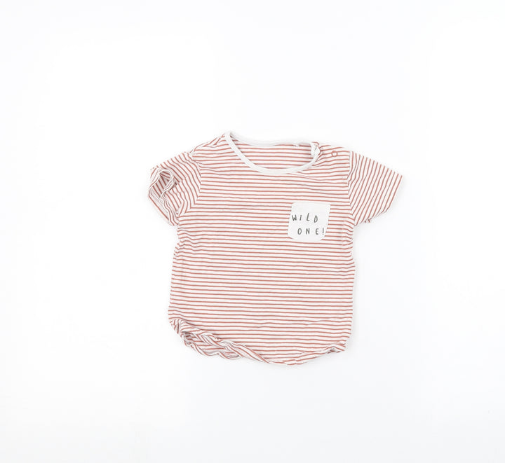 TU Baby White Striped  Basic T-Shirt Size 18-24 Months