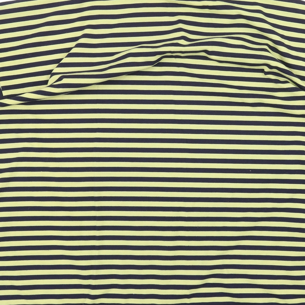 Poppy Mens Yellow Striped   T-Shirt Size L