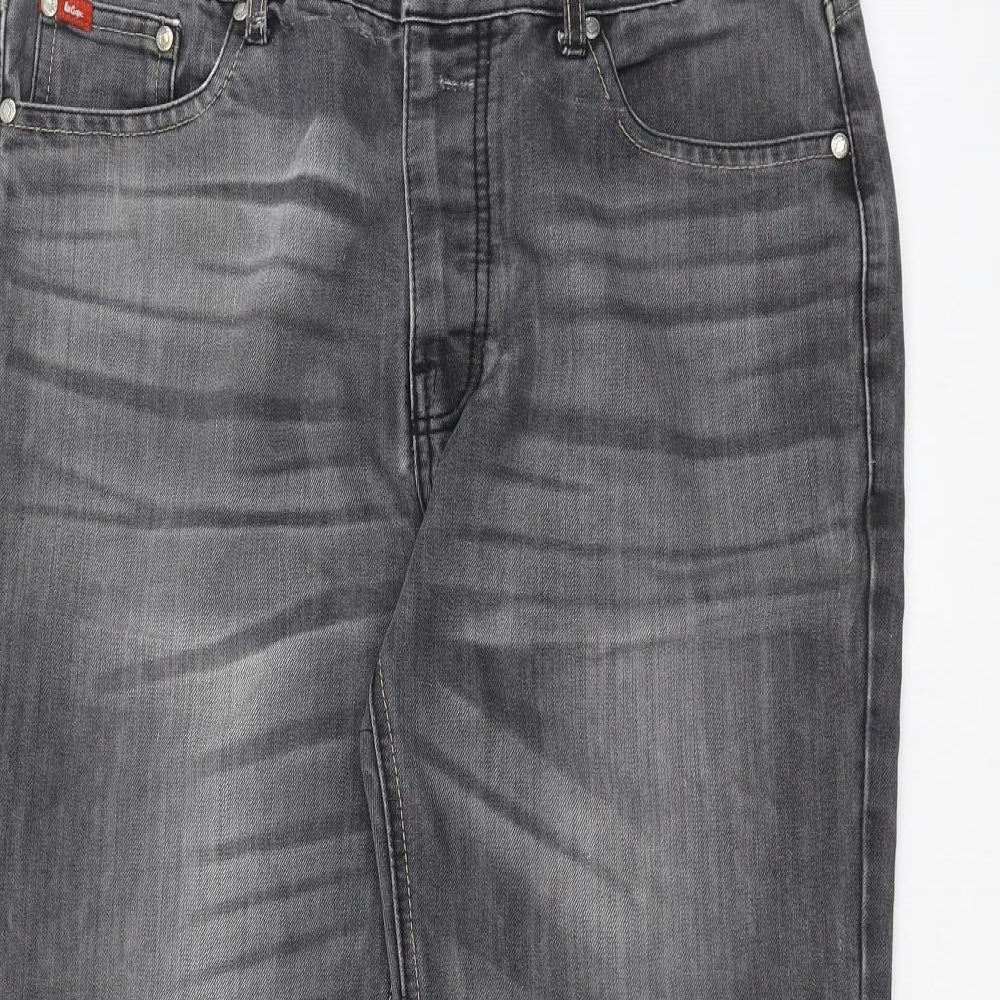 Lee Cooper Mens Grey  Denim Straight Jeans Size 34 in L30 in