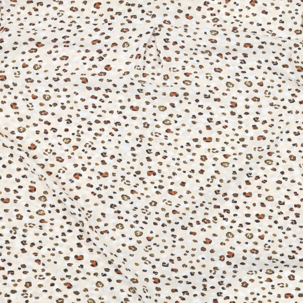 F&F Womens Brown Animal Print  Basic Button-Up Size 22