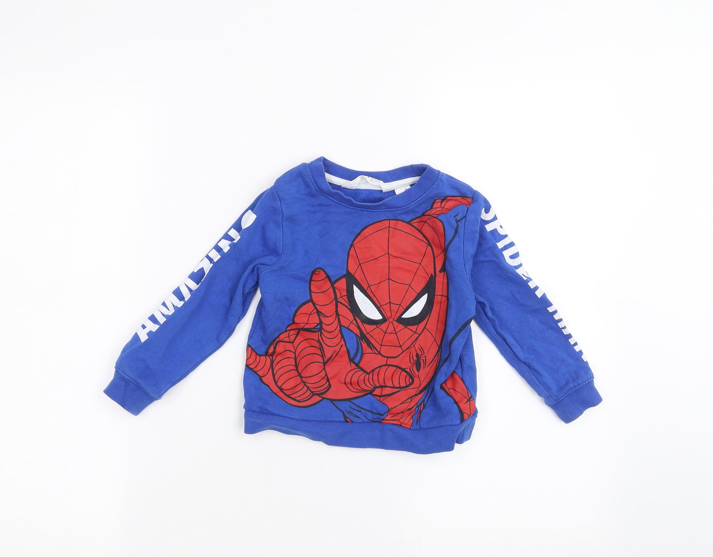 H&M Baby Blue   Pullover Jumper Size 18-24 Months  - Spider man