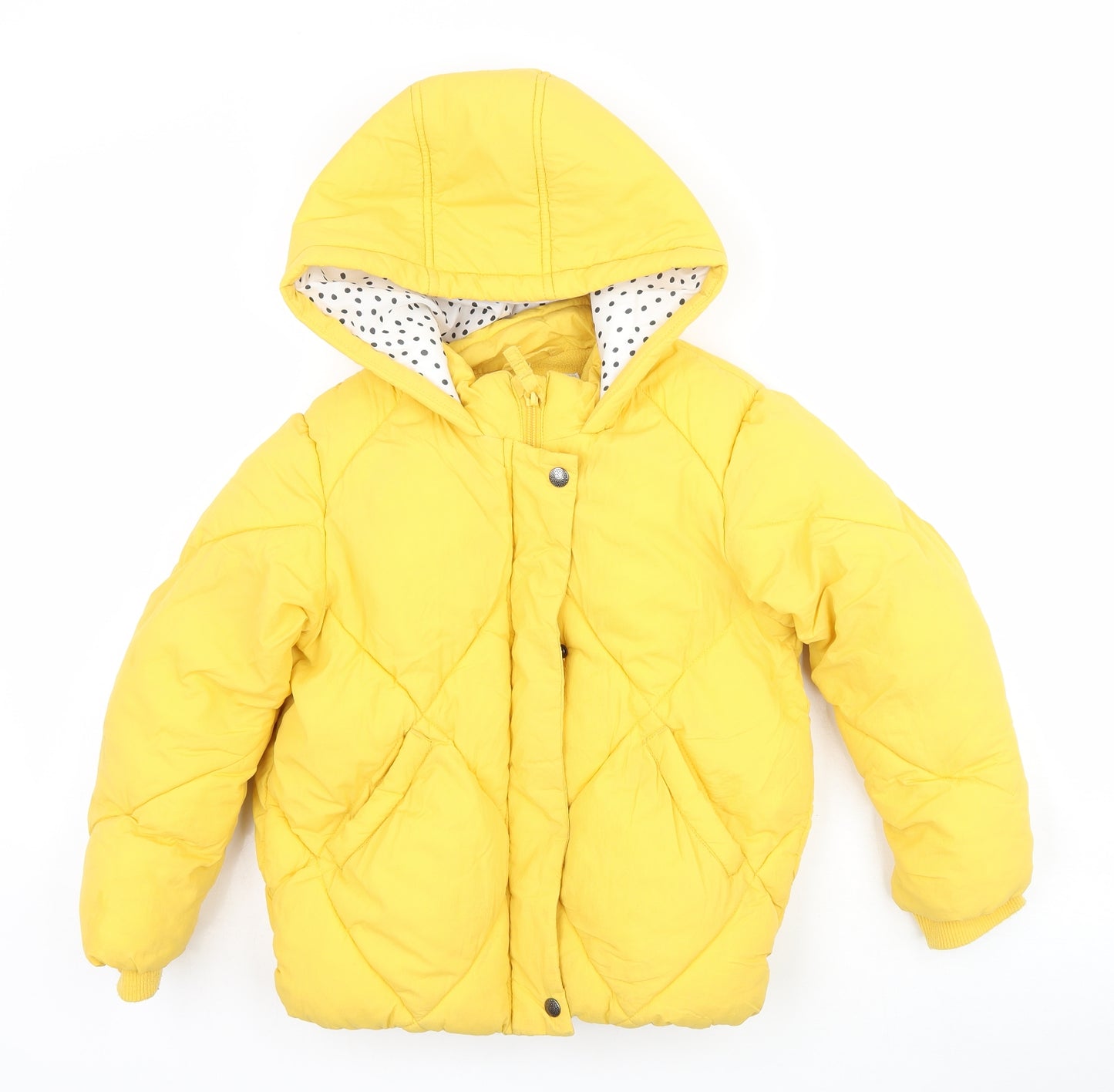 George Girls Yellow   Puffer Jacket Coat Size 6-7 Years