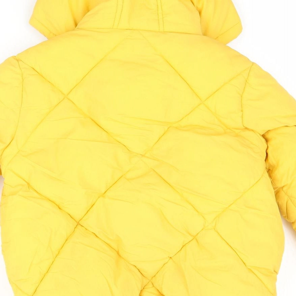 George Girls Yellow   Puffer Jacket Coat Size 6-7 Years