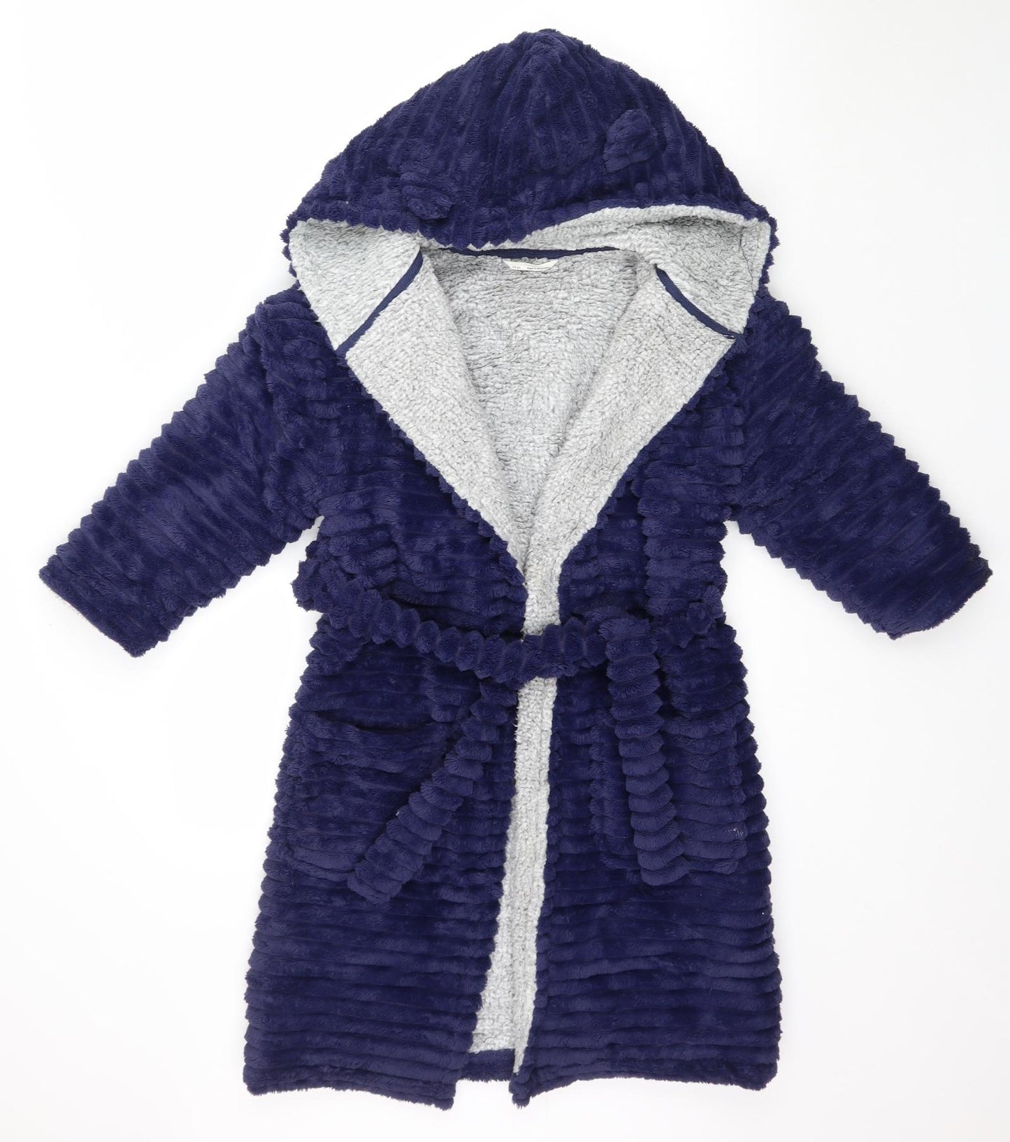 Marks and Spencer Boys Blue Solid   Robe Size 7-8 Years