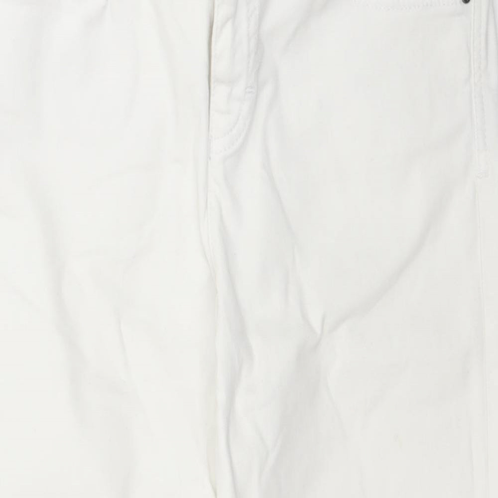 Crew Clothing Womens White  Denim Cropped Jeans Size 12 L23 in