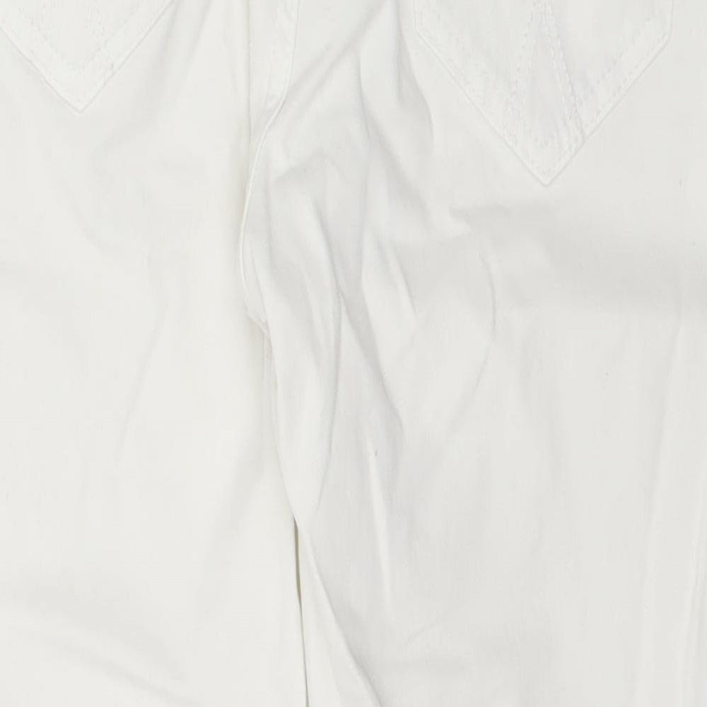 Crew Clothing Womens White  Denim Cropped Jeans Size 12 L23 in