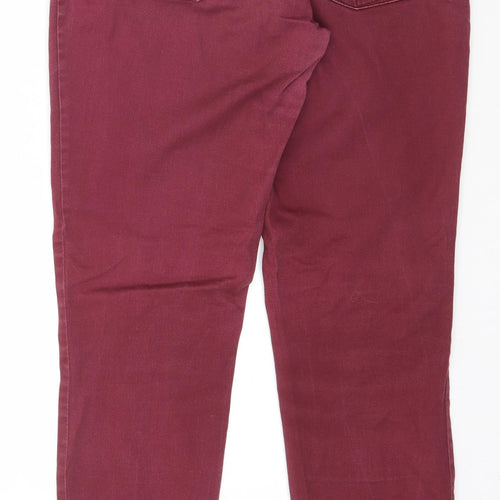H&M Womens Red  Denim Skinny Jeans Size 10 L30 in
