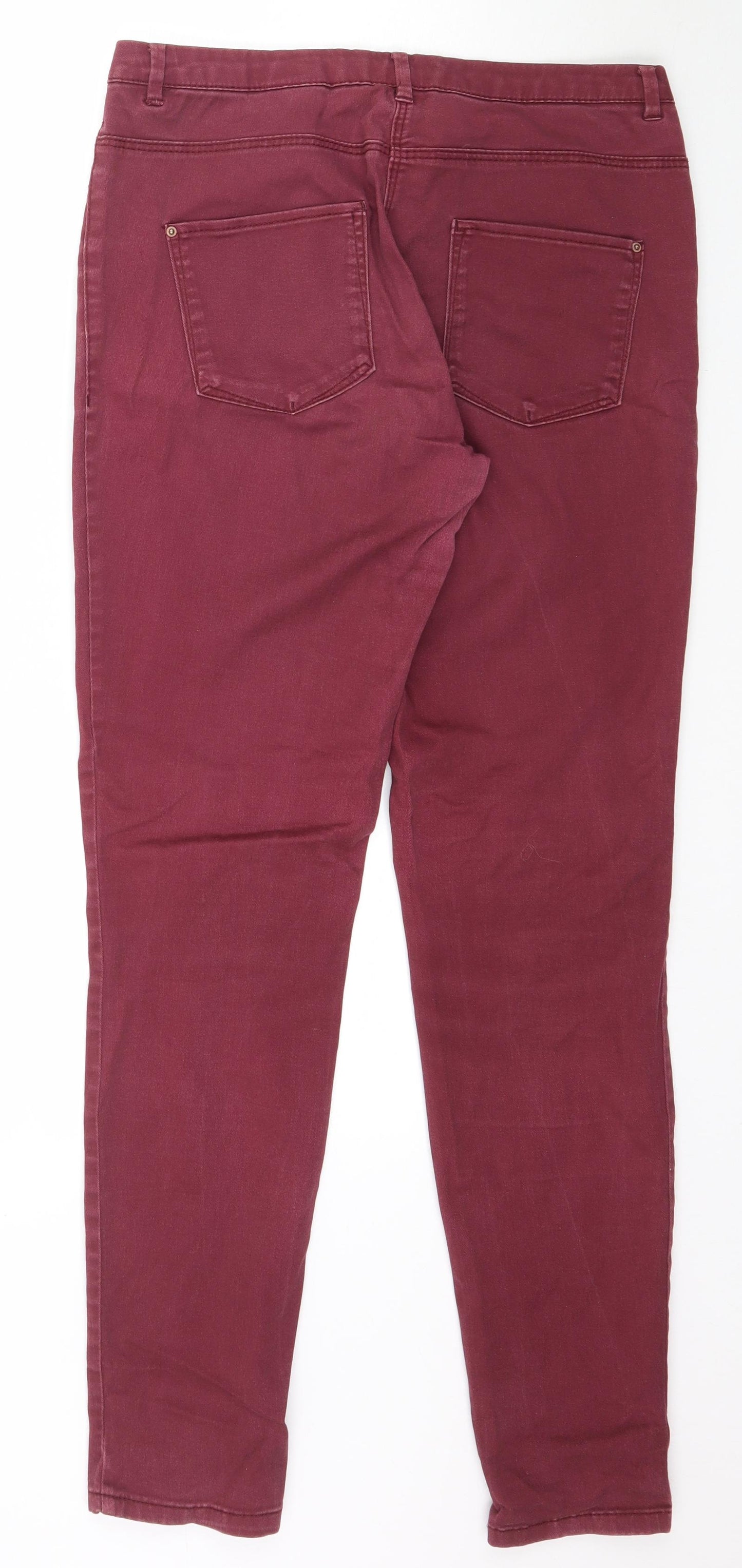 H&M Womens Red  Denim Skinny Jeans Size 10 L30 in