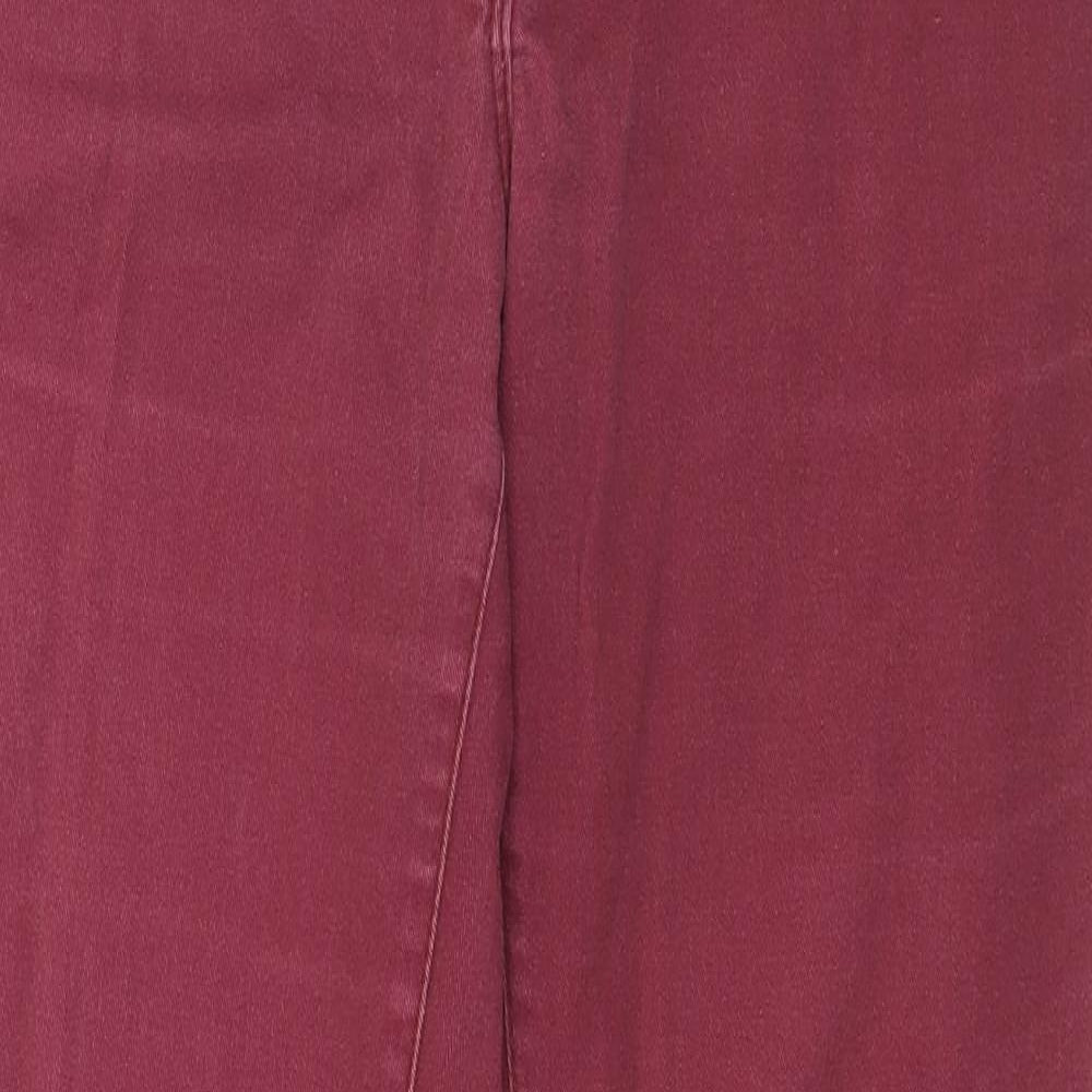 H&M Womens Red  Denim Skinny Jeans Size 10 L30 in