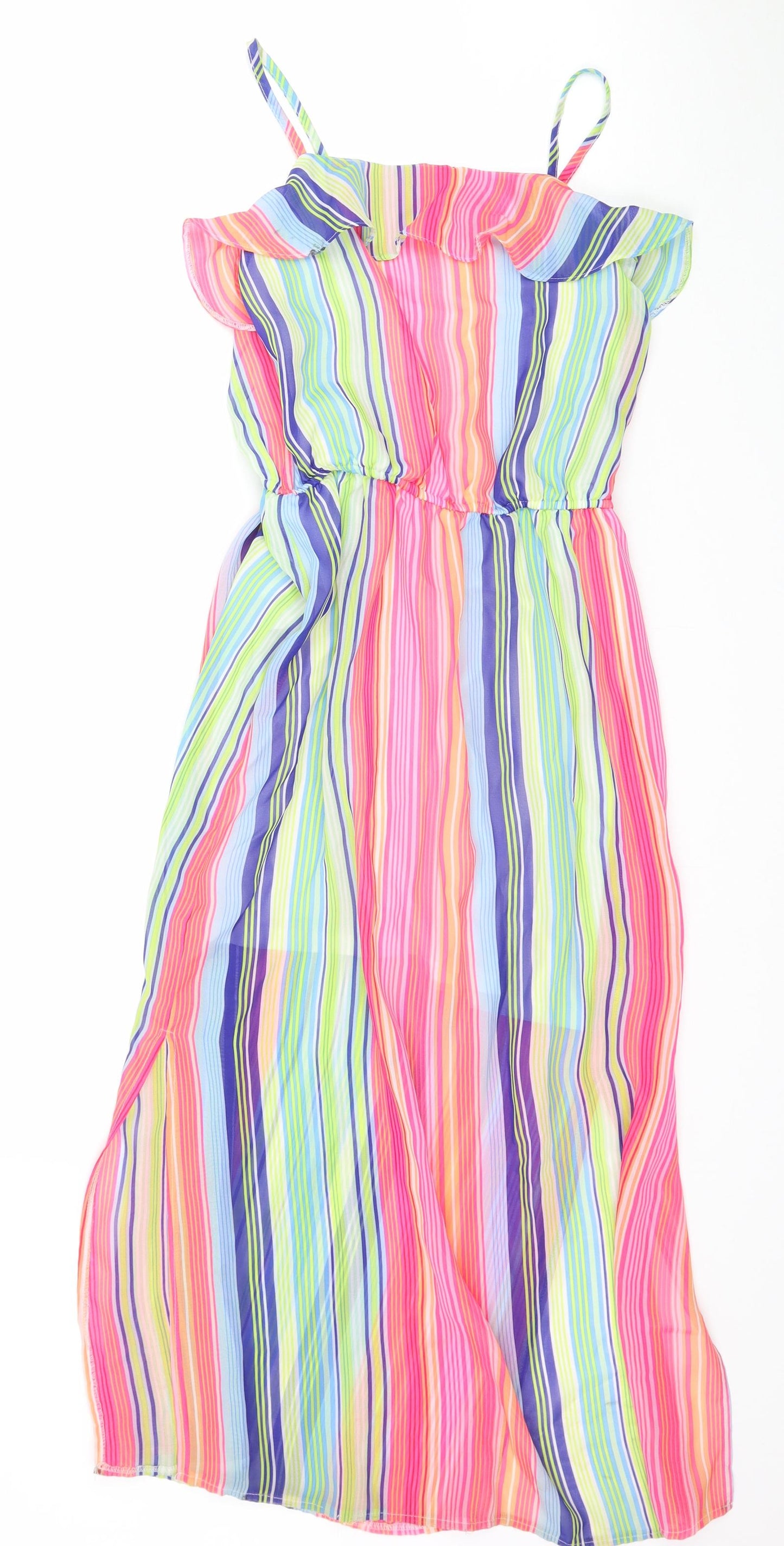 Miss Evie Girls Multicoloured Striped  Maxi  Size 9-10 Years