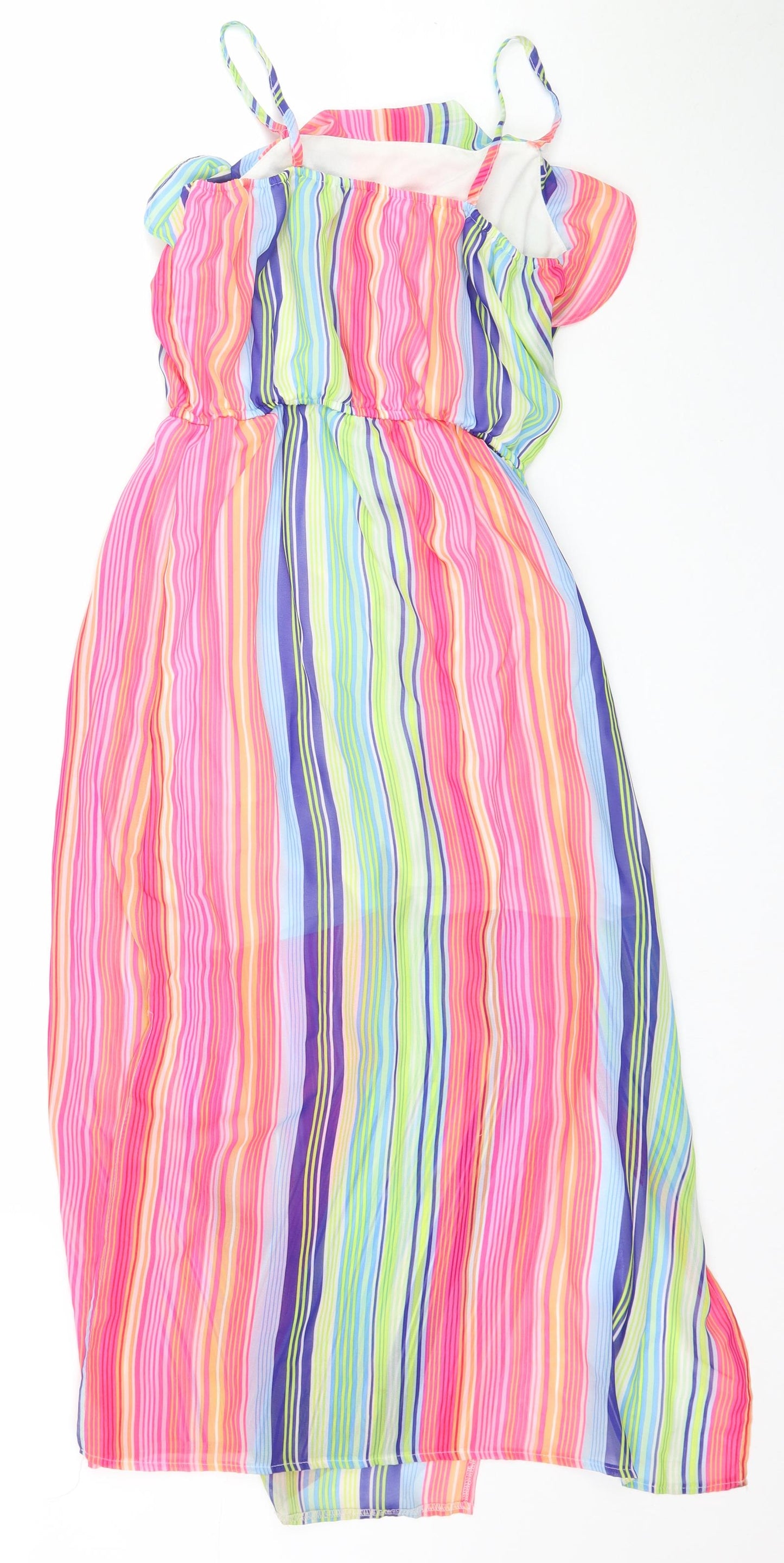 Miss Evie Girls Multicoloured Striped  Maxi  Size 9-10 Years