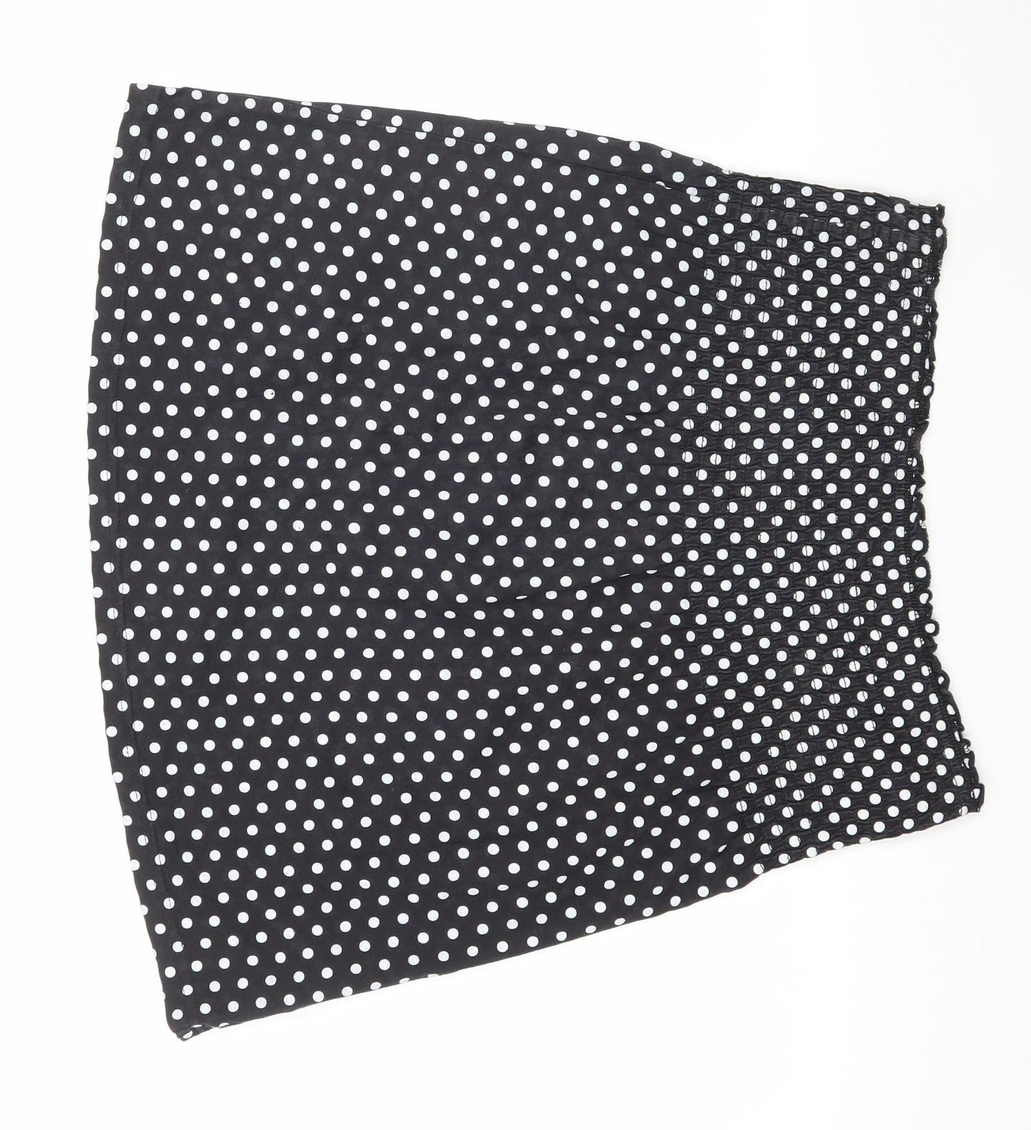 Evie Womens Black Polka Dot  A-Line Skirt Size 10