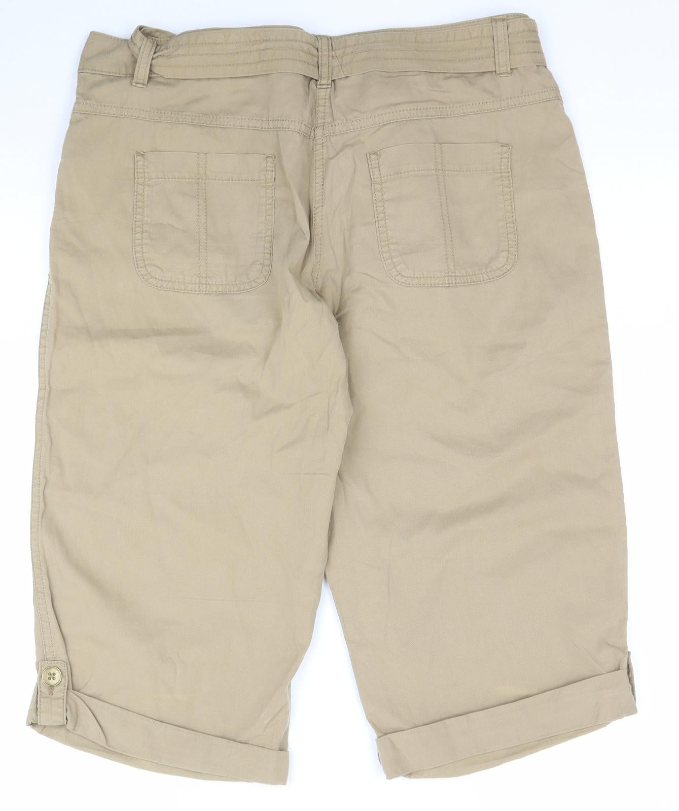 F&F Womens Beige   Bermuda Shorts Size 12