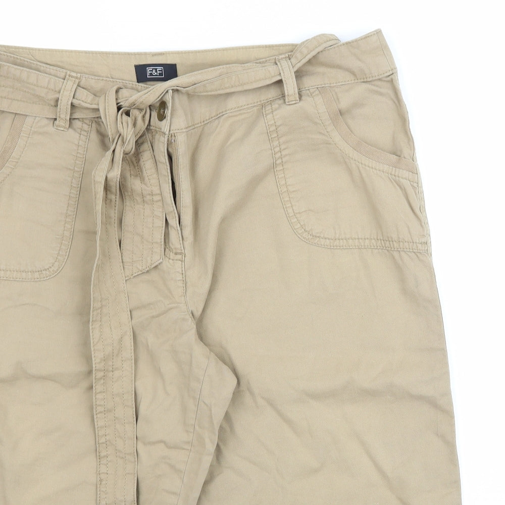 F&F Womens Beige   Bermuda Shorts Size 12