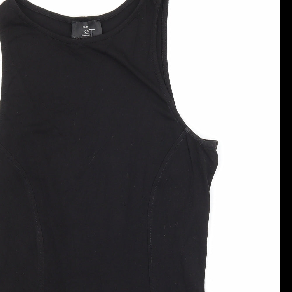 NEXT Womens Black   Basic T-Shirt Size 10  - Peplum