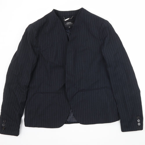 Papaya Womens Black Striped  Jacket Blazer Size 18