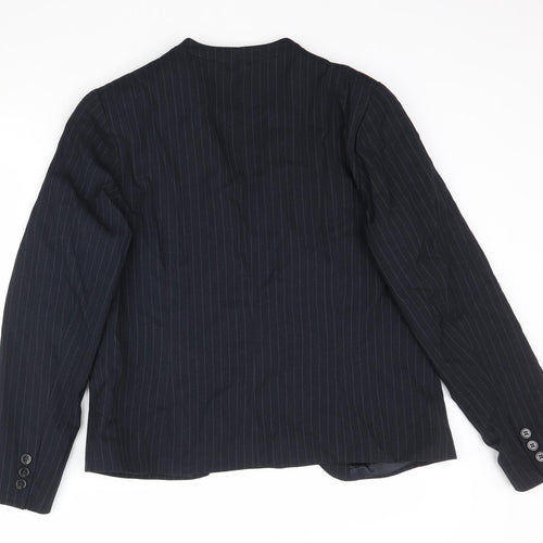 Papaya Womens Black Striped  Jacket Blazer Size 18