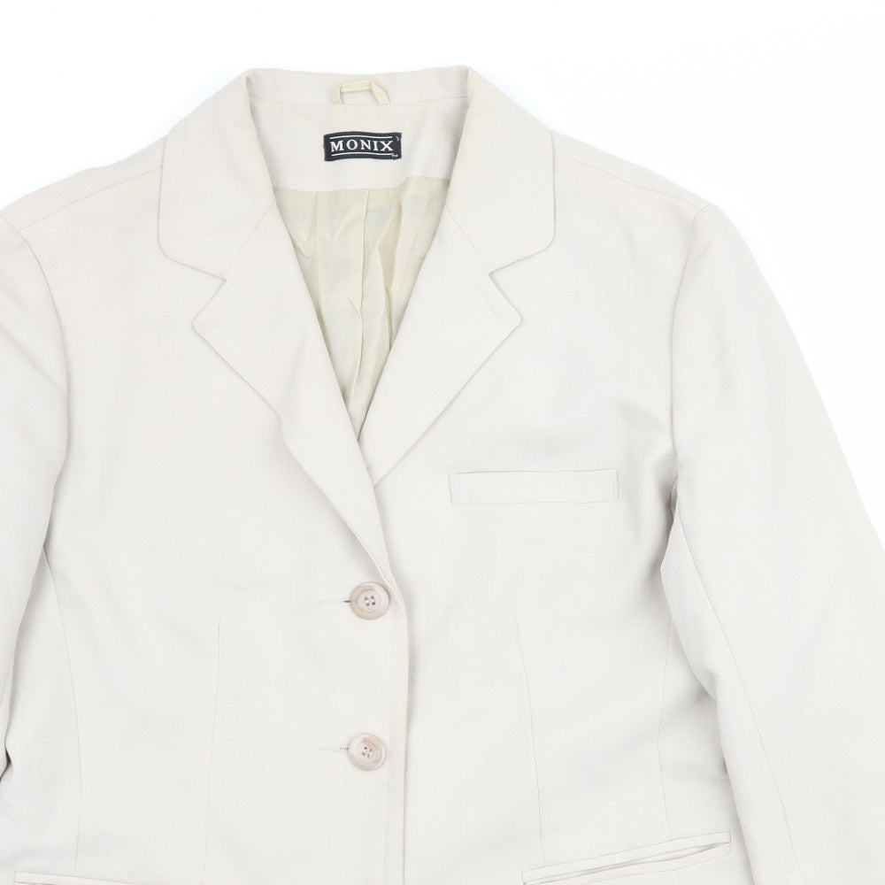 Monix Womens Beige   Jacket Blazer Size 14