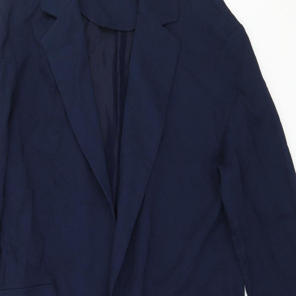 Marks and Spencer Womens Blue   Jacket  Size 14  - Ribbed