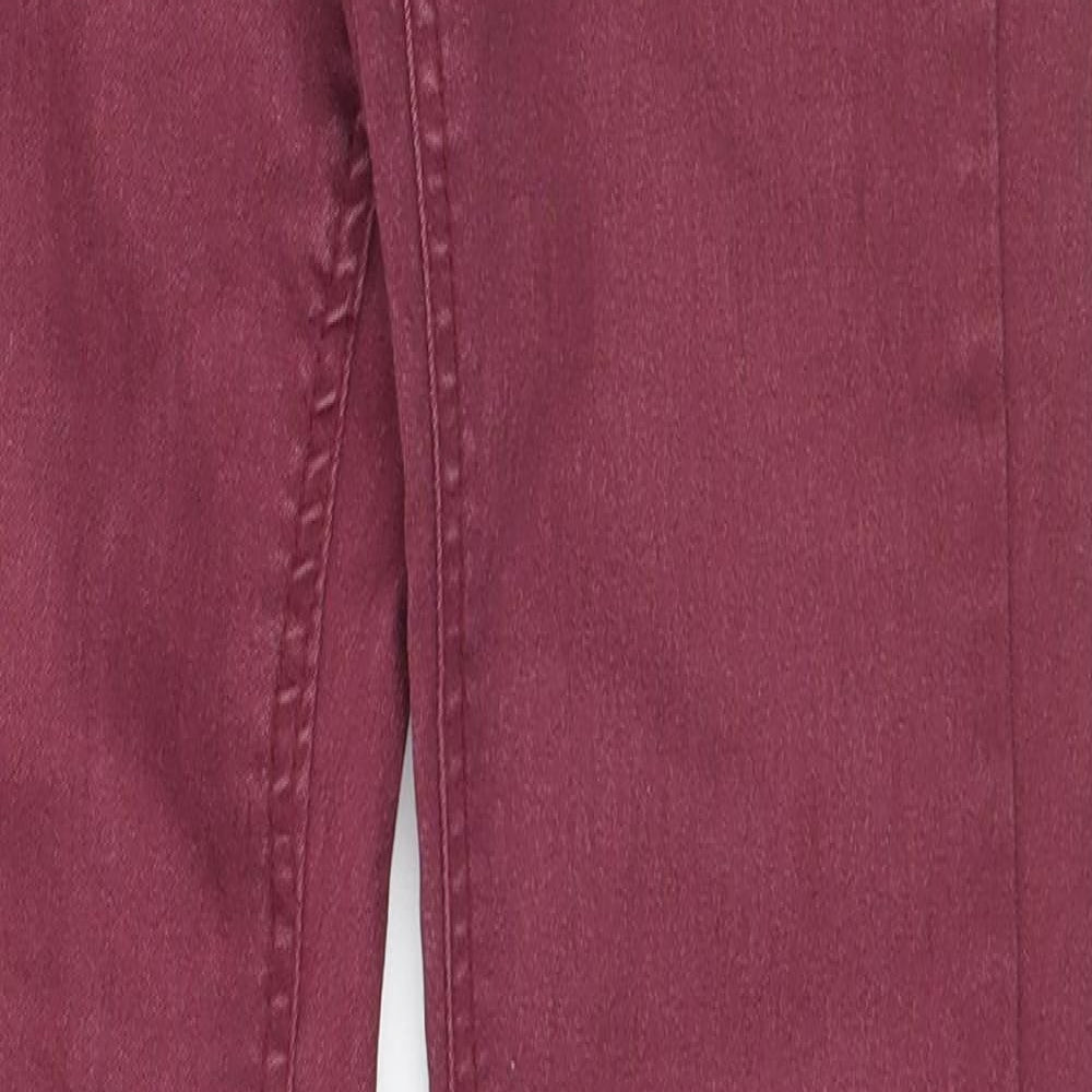 H&M Womens Red  Denim Skinny Jeans Size 10 L32 in