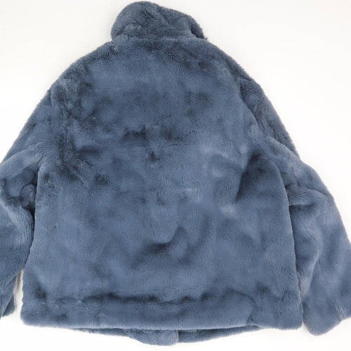 Marks and Spencer Womens Blue   Jacket  Size 18  - Fluffy