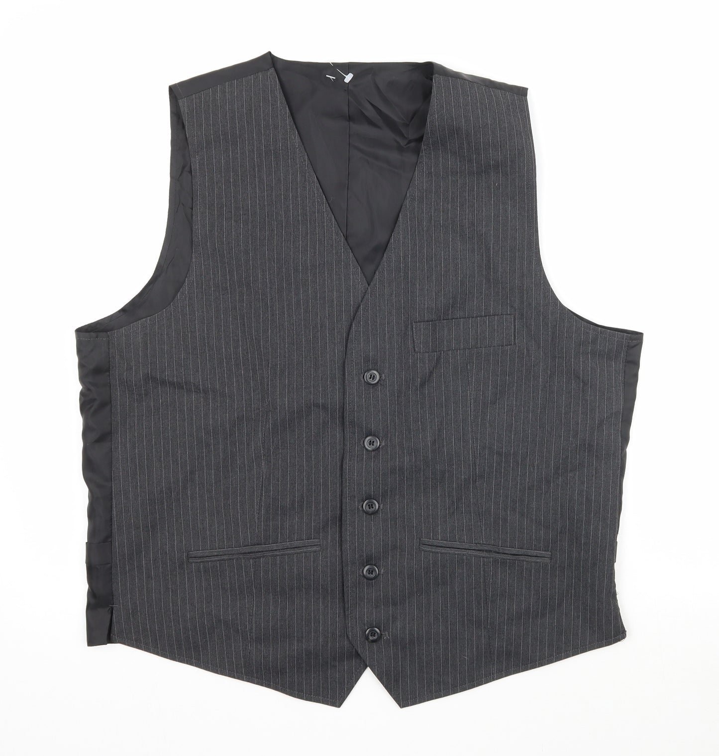Cedarwood Mens Grey Striped   Suit Waistcoat Size 44