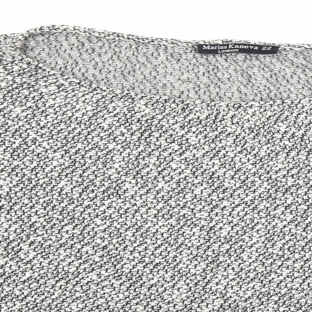 Marina Kaneva Womens Multicoloured  Knit Pullover Jumper Size 22  - Cropped