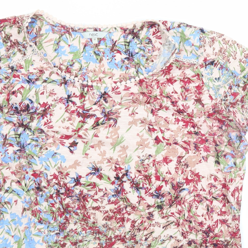 NEXT Womens Multicoloured Floral  Basic T-Shirt Size 20