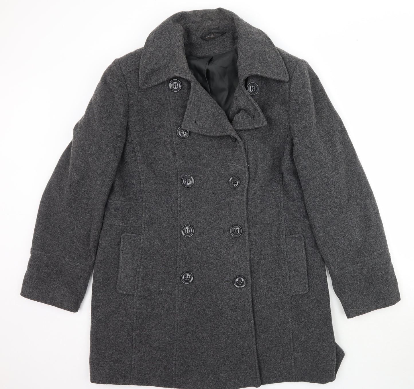 BHS Womens Grey   Overcoat Coat Size 18